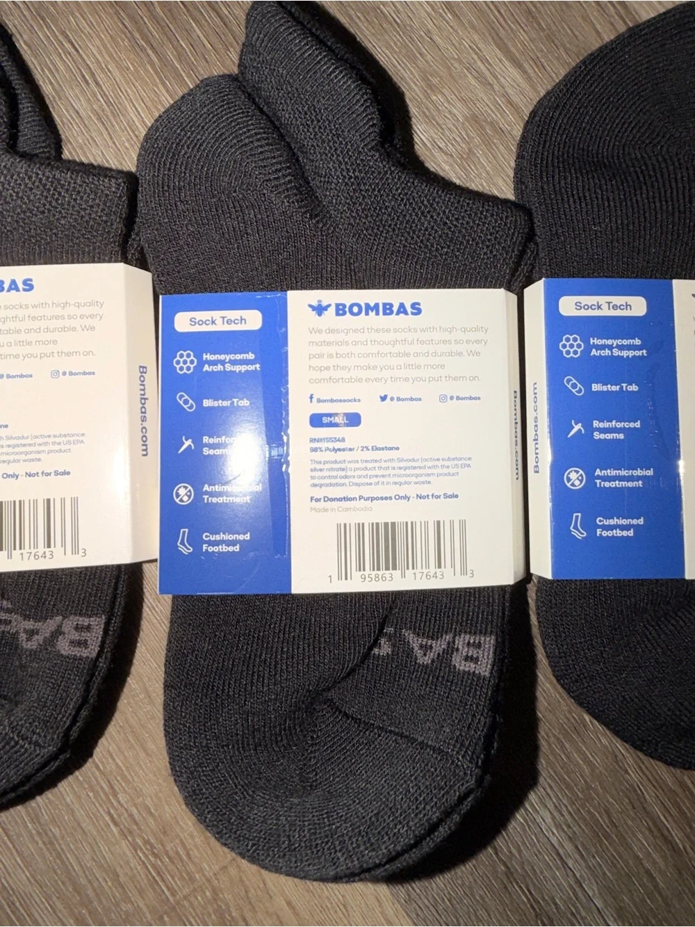 Bombas No-Show Socks - Black (3-Pack)